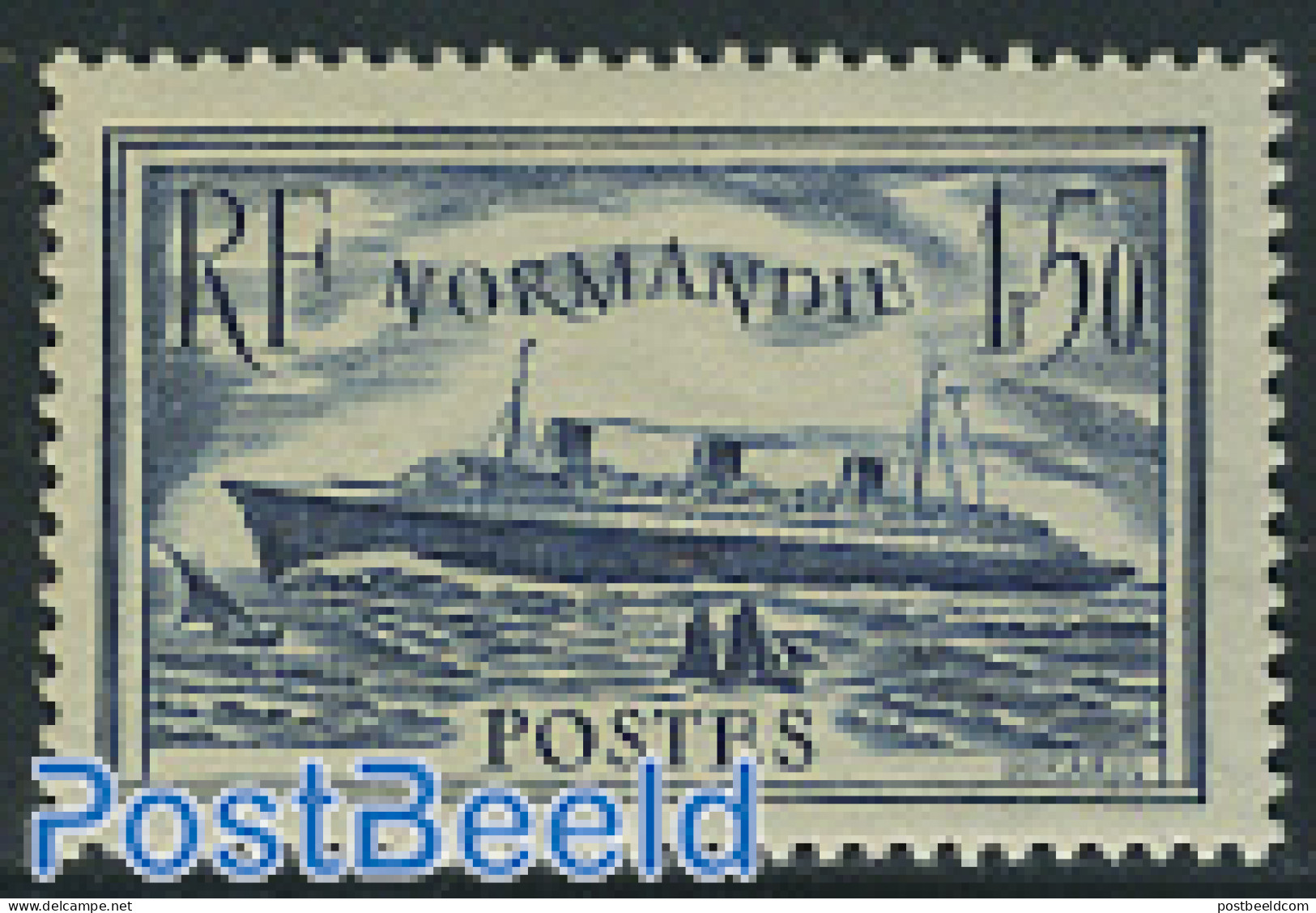 France 1935 Normandie 1v, Mint NH, Transport - Ships And Boats - Neufs
