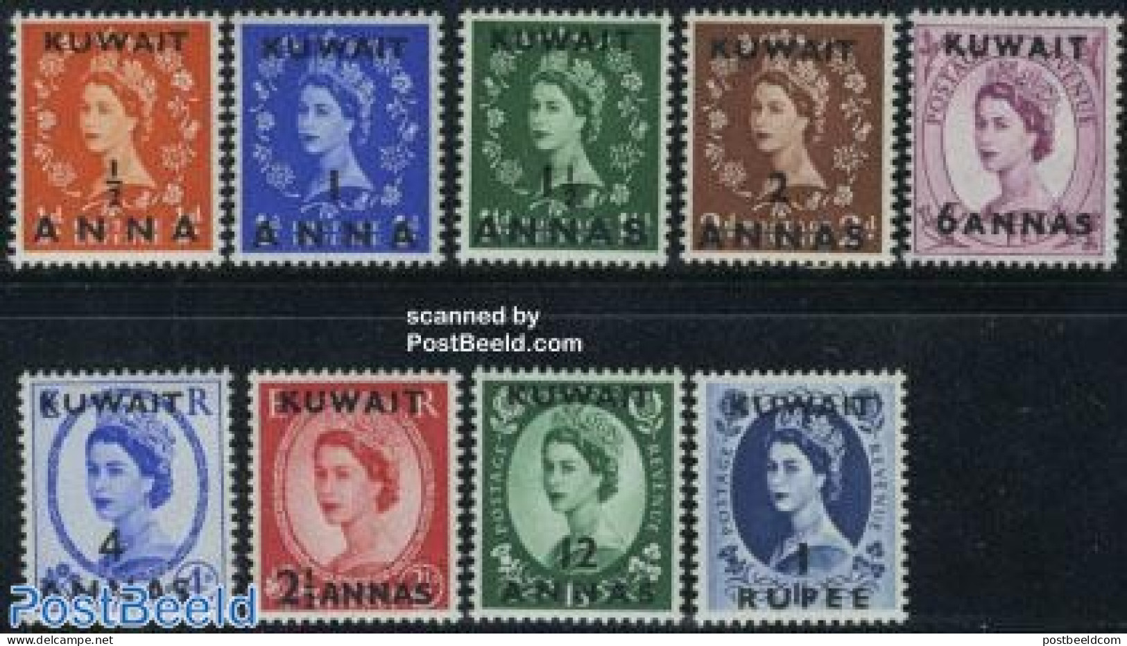 Kuwait 1956 Definitives 9v, Mint NH - Kuwait