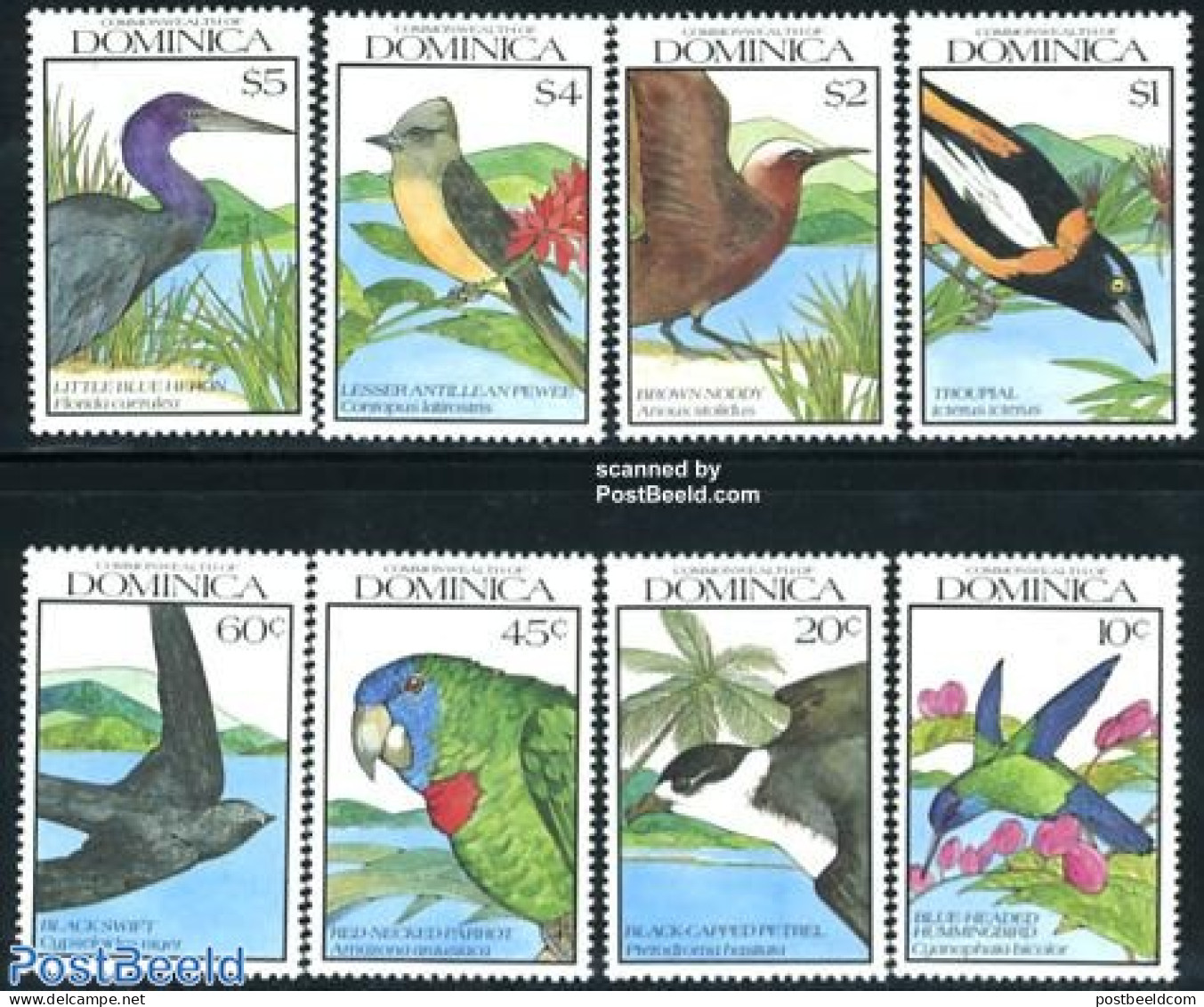 Dominica 1990 Birds 8v, Mint NH, Nature - Birds - Hummingbirds - Dominican Republic