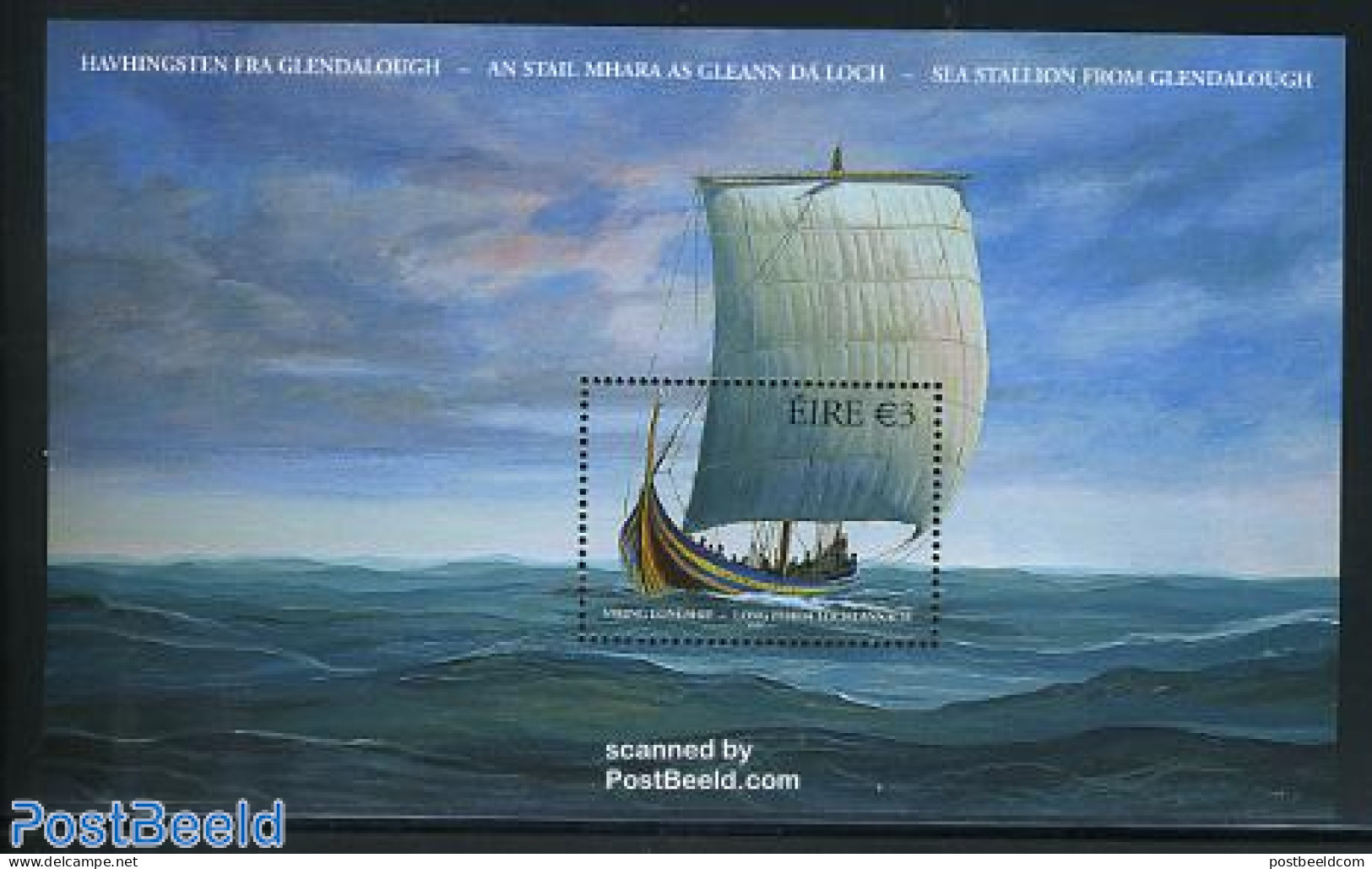 Ireland 2007 Viking Ship S/s, Mint NH, Transport - Ships And Boats - Unused Stamps