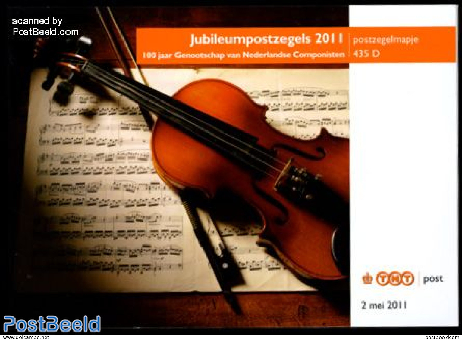 Netherlands 2011 Composers Association, Presentation Pack 435D, Mint NH, Performance Art - Music - Ungebraucht