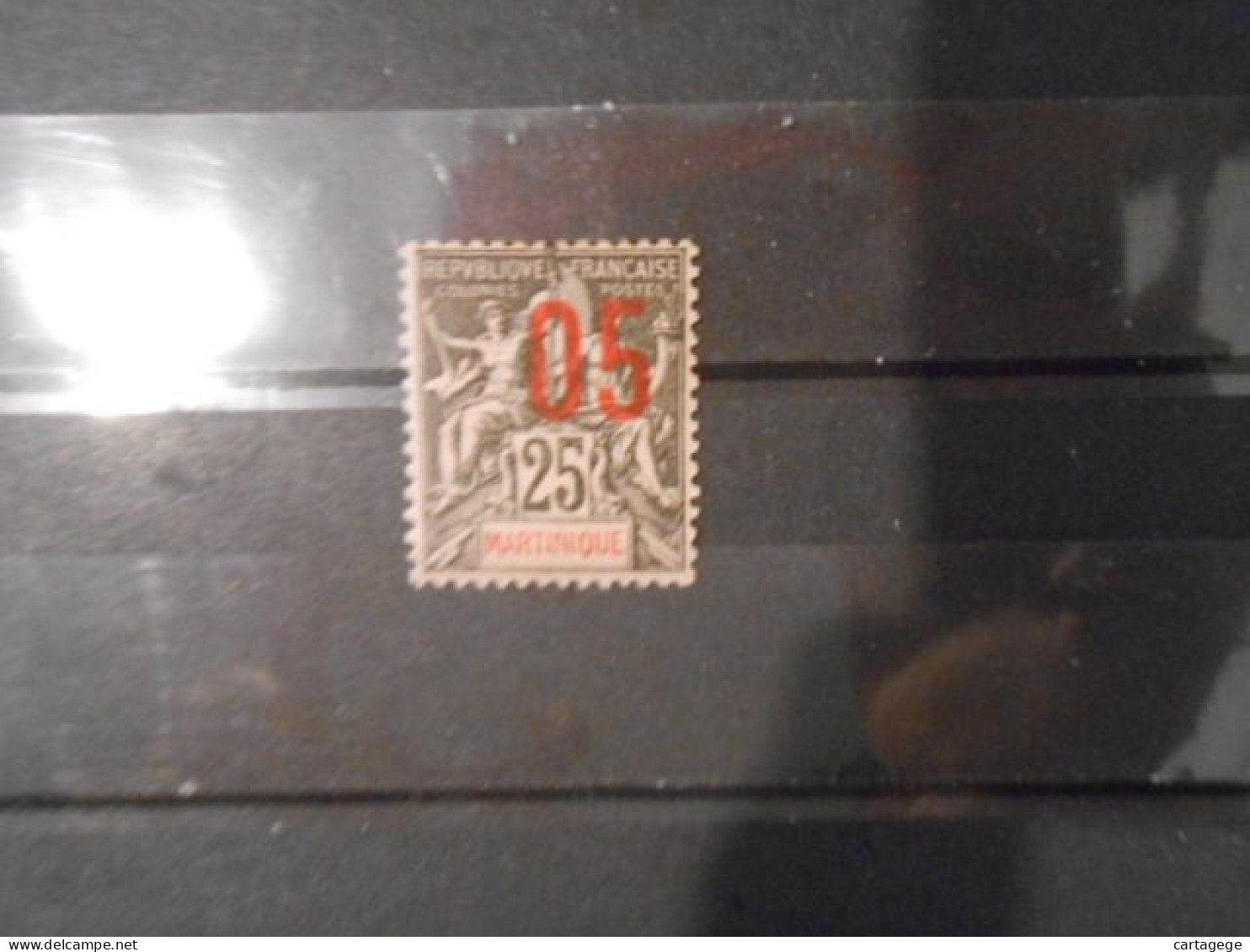 MARTINIQUE YT 79 TYPE DUBOIS SURCHARGE 05 Rouge Sur 25c* - Unused Stamps