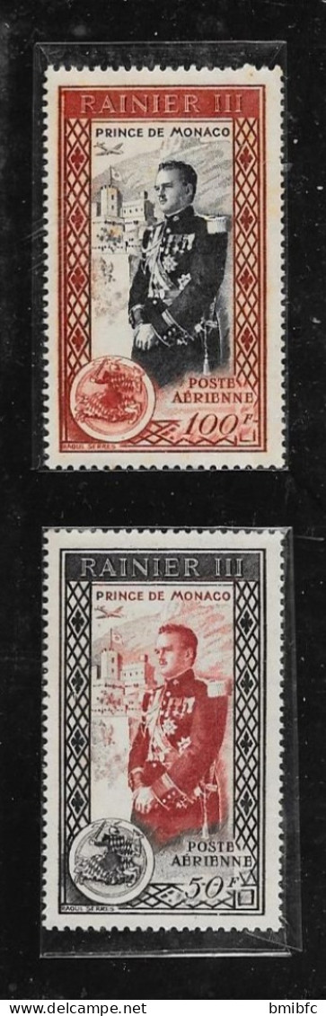 MONACO POSTE AÉRIENNE  N° 49N Et 50 N - Posta Aerea