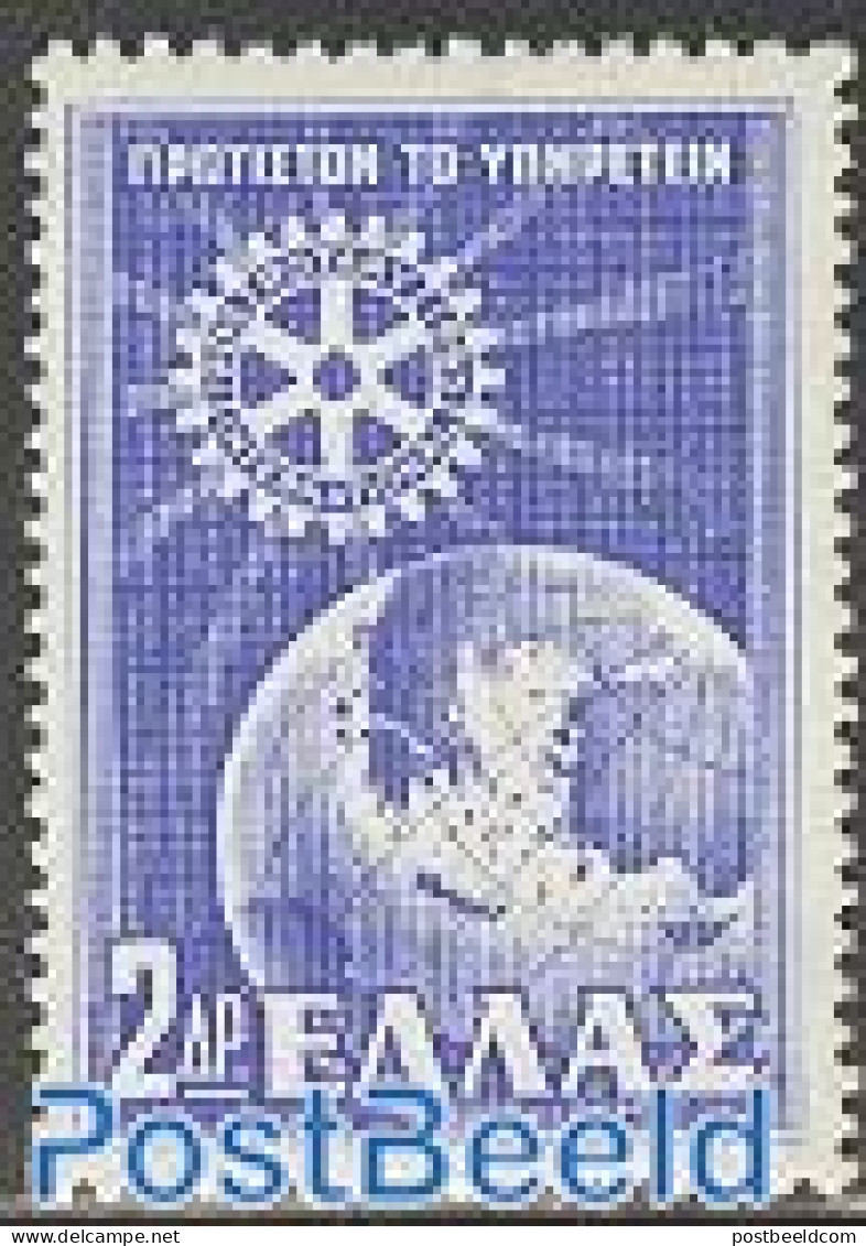 Greece 1956 50 Years Rotary 1v, Mint NH, Various - Globes - Maps - Rotary - Neufs