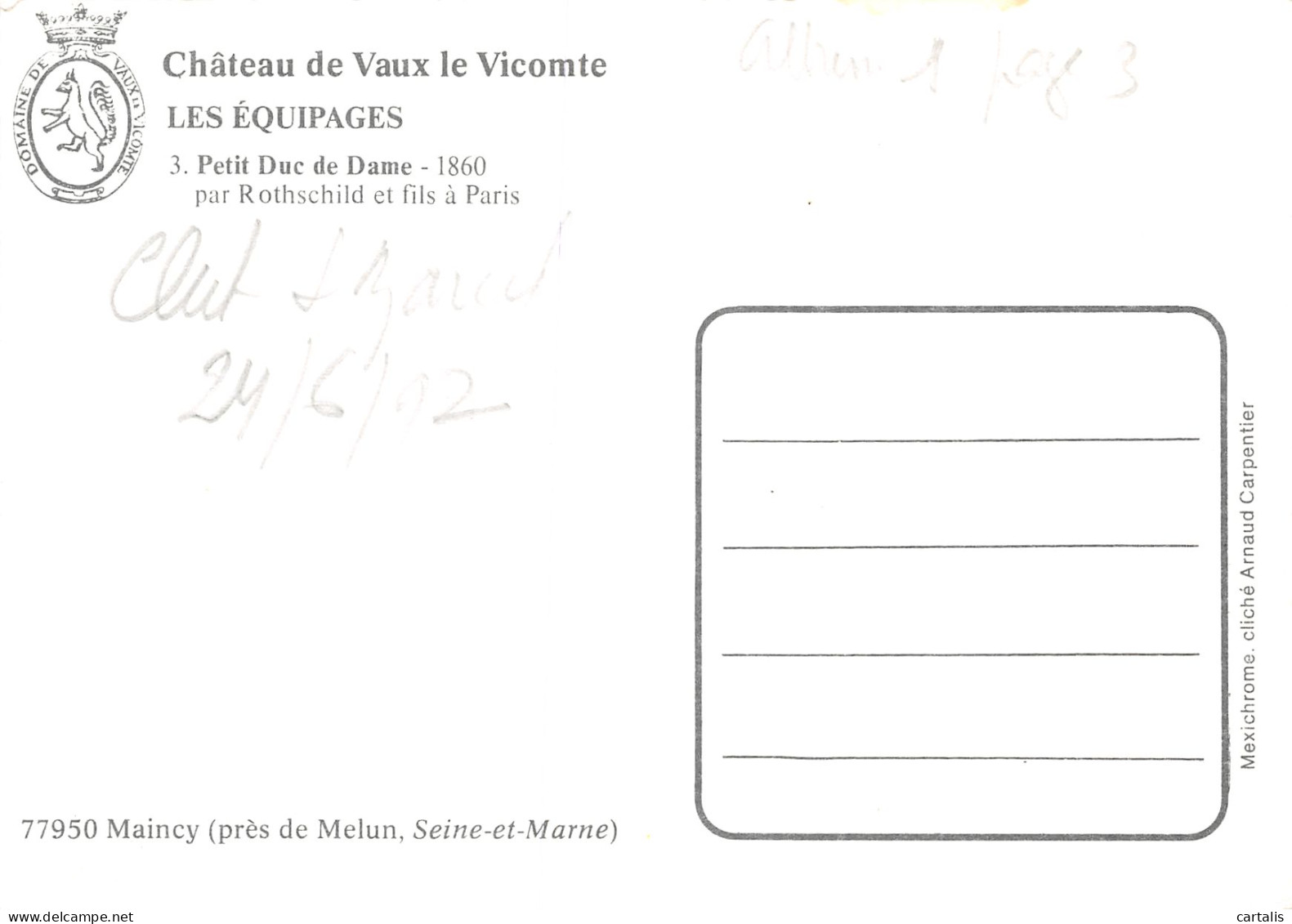 77-VAUX LE VICOMTE-N°3720-C/0259 - Vaux Le Vicomte