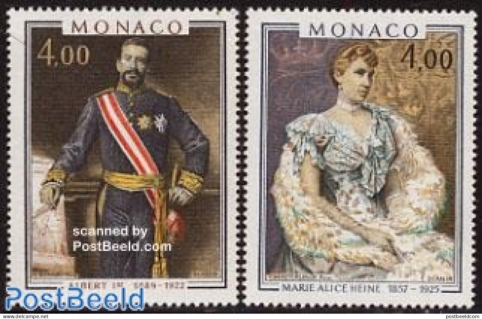 Monaco 1980 Paintings 2v, Mint NH, History - Kings & Queens (Royalty) - Art - Paintings - Nuevos