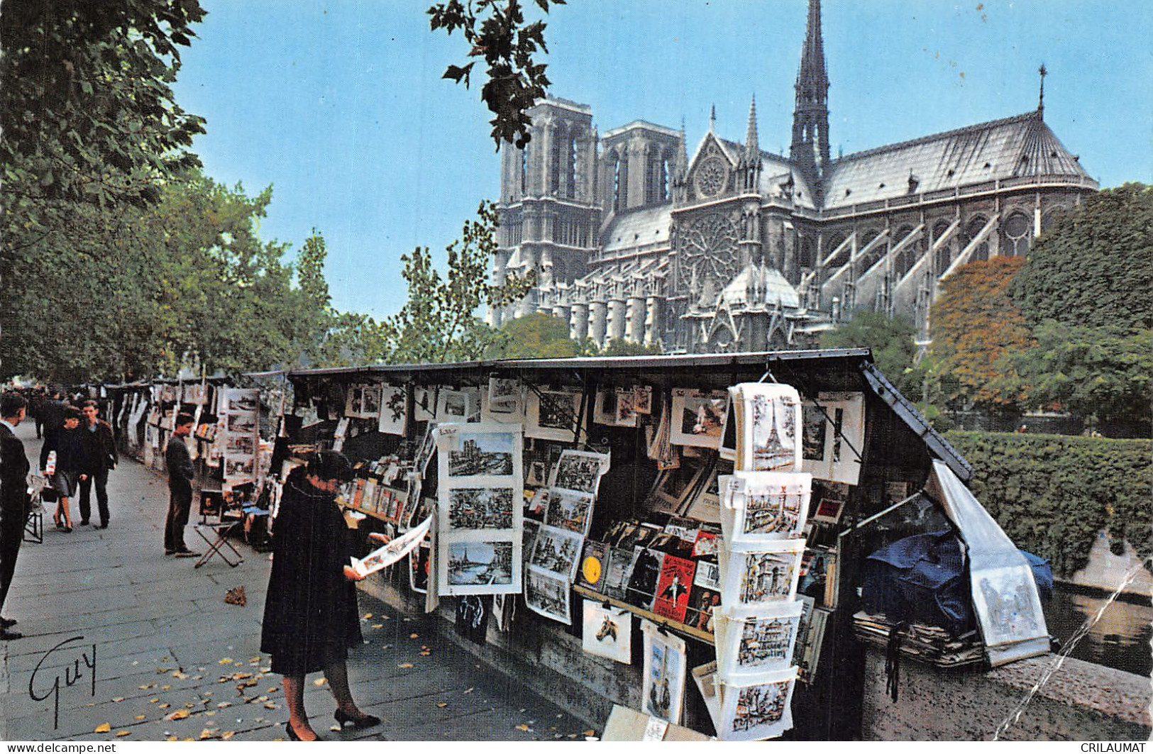 75-PARIS NOTRE DAME LES BOUQUINISTES-N°T5046-B/0017 - Notre Dame De Paris