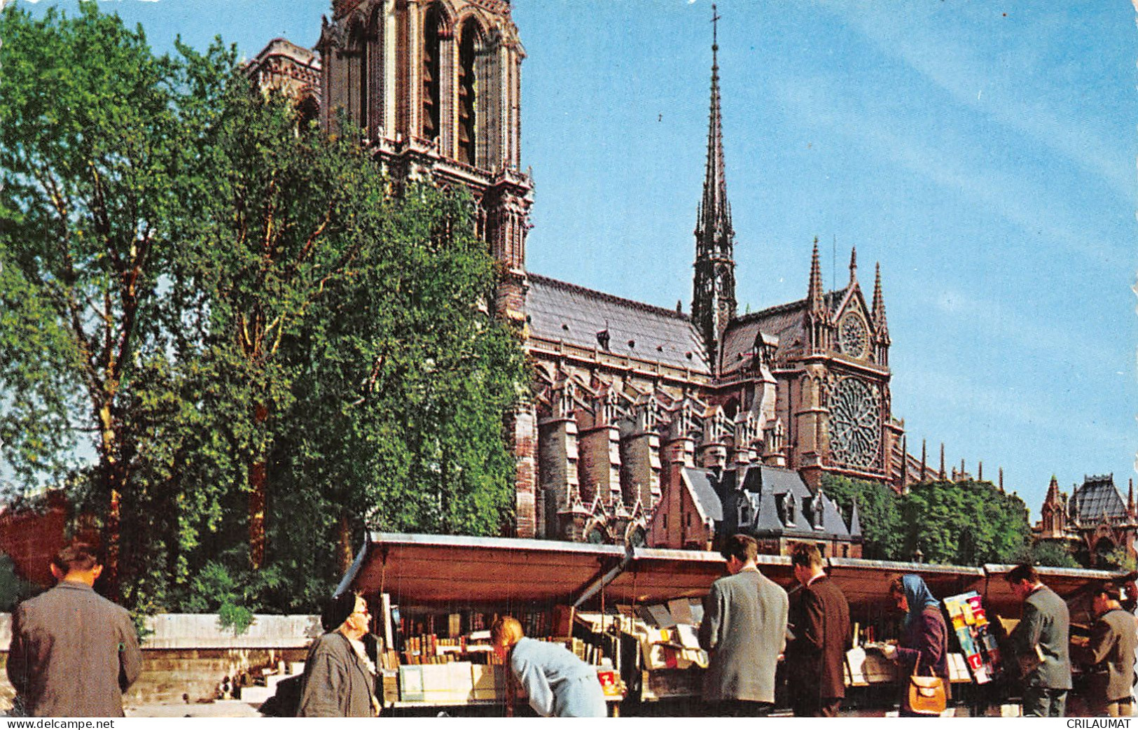 75-PARIS NOTRE DAME LES BOUQUINISTES-N°T5046-B/0003 - Notre Dame De Paris