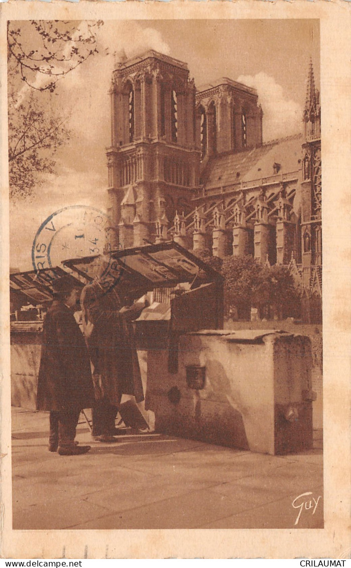 75-PARIS NOTRE DAME LES BOUQUINISTES-N°T5046-B/0007 - Notre Dame De Paris