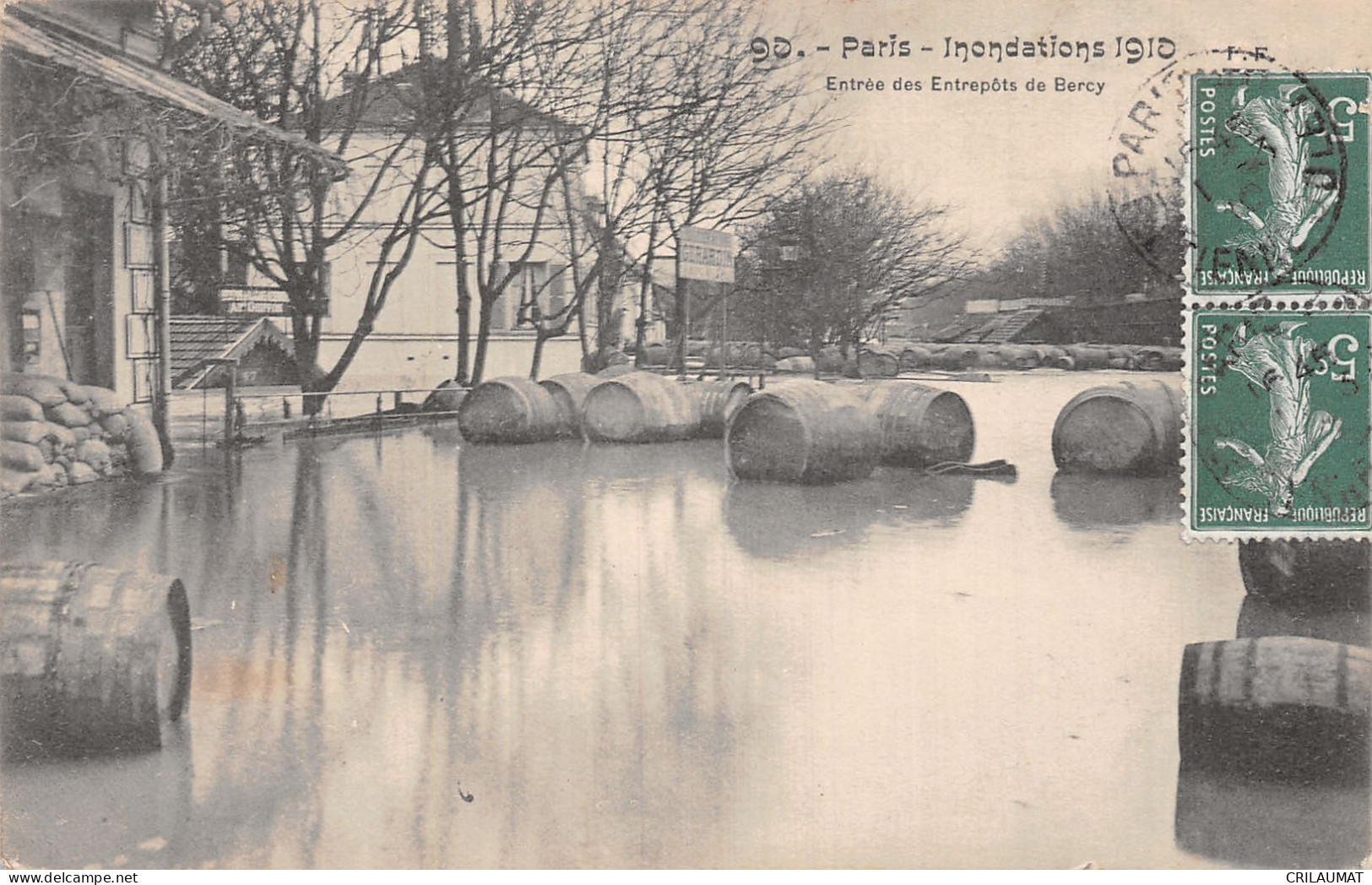 75-PARIS INONDE 1910 ENTREPOT DE BERCY-N°T5046-A/0287 - Inondations De 1910