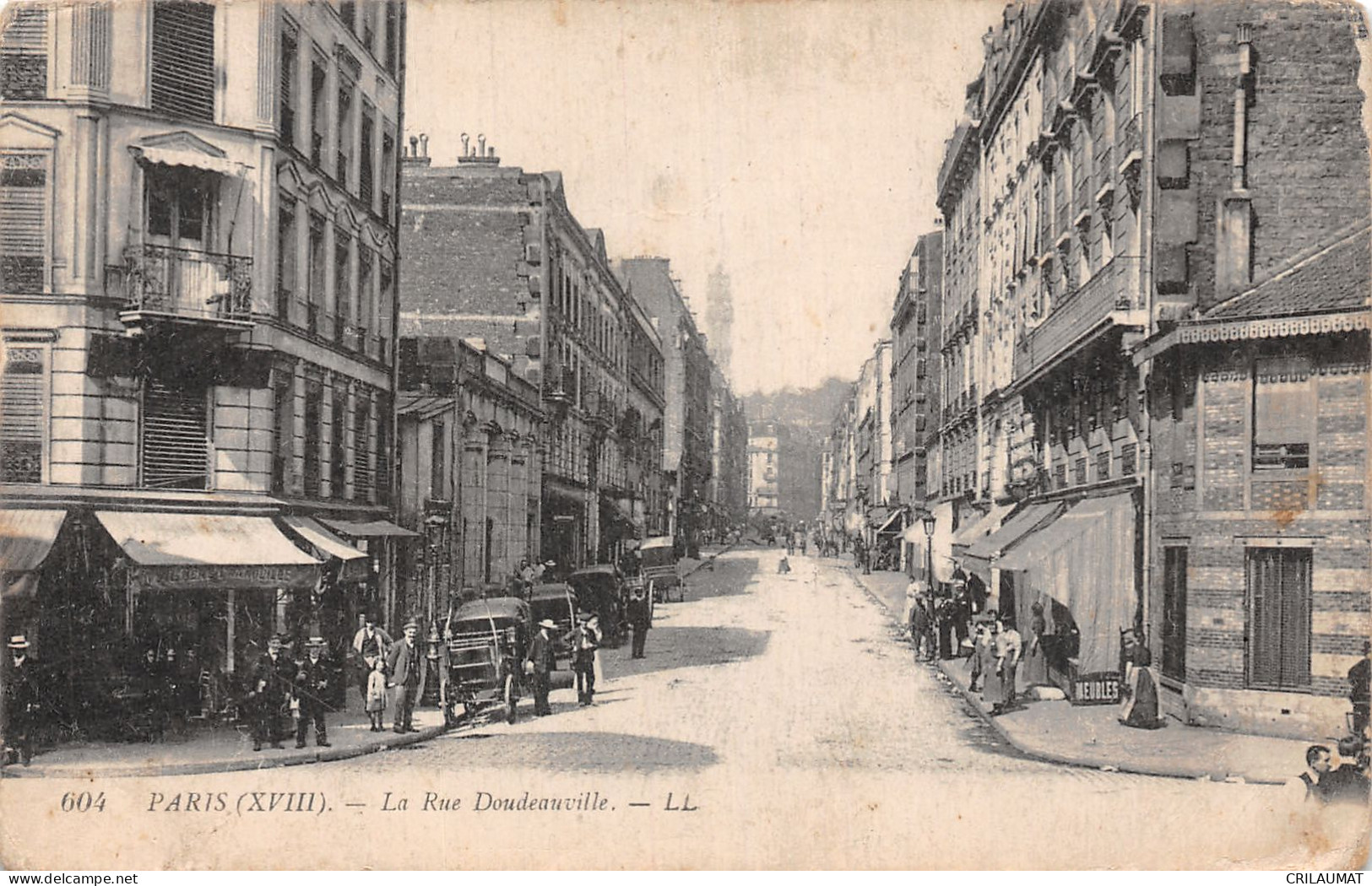 75-PARIS 18 ARR- LA RUE DOUDEAUVILLE-N°LP5045-H/0245 - Arrondissement: 18