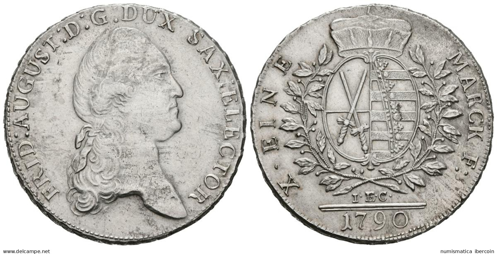 ALEMANIA. Thaler. (Ar. 28,01g/40mm). 1790. Sajonia. (Km#992.2). Federico August - Otros & Sin Clasificación