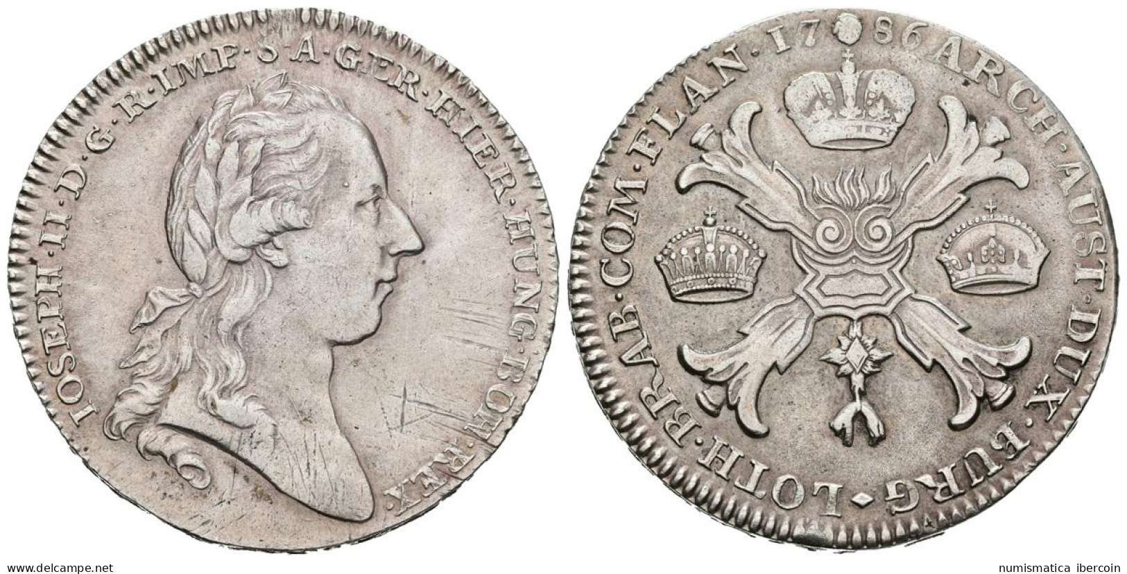 AUSTRIA. 1 Kronenthaler (Ar. 29,49g/40mm). 1786. José II. (Km#32). MBC+. - Otros & Sin Clasificación