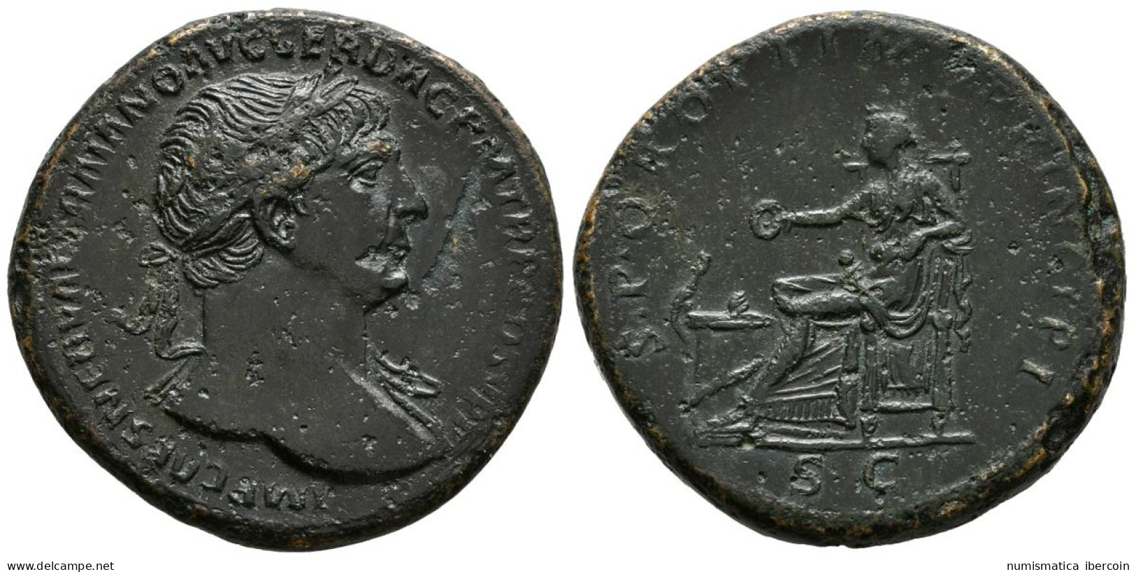 TRAJANO. Sestercio. (Ae. 25,11g/33mm). 109-110 D.C. Roma. (RIC 515). EBC/EBC-.  - Die Antoninische Dynastie (96 / 192)