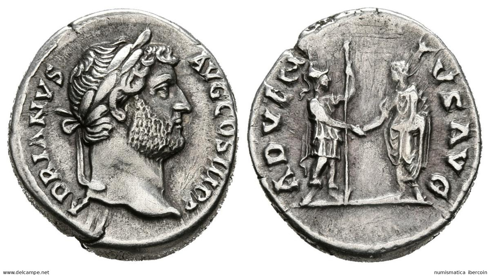 ADRIANO. Denario. (Ar. 3,57g/18mm). 134-138 D.C. Roma. (RIC 226). EBC. Espectac - La Dinastia Antonina (96 / 192)