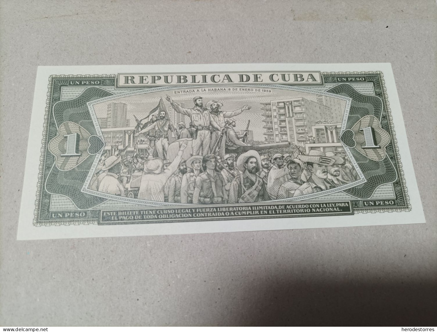 Billete De Cuba De 1 Peso, Nº Bajisimo 000078, Año 1981, UNC - Kuba