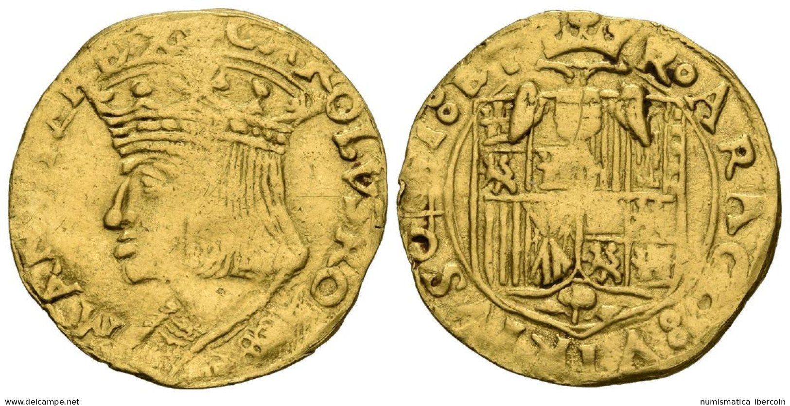 CARLOS V (1516-1556). Ducado. (Au. 3,44g/22mm). S/D. Nápoles. (MIR 128; Pannuti - Monnaies Provinciales