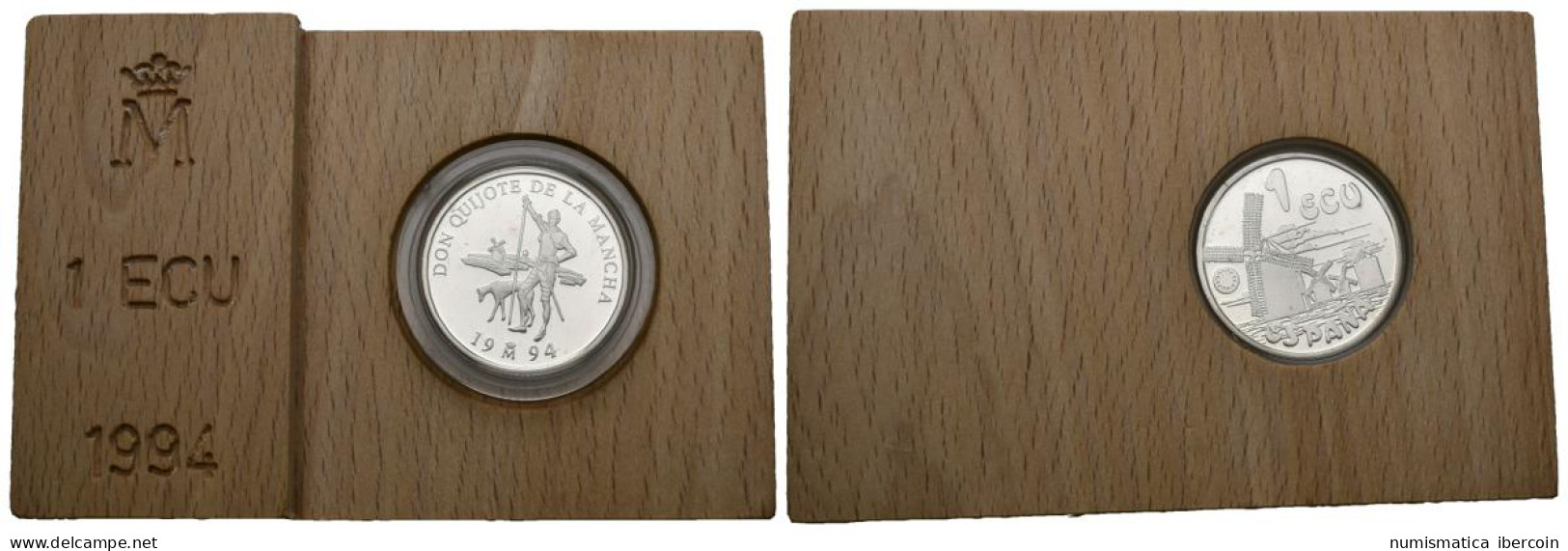 CONTEMPORANEO. 1 Ecu. (Ar. 6,72g/24mm). 1994. Cervantes-Don Quijote. PROOF. 125 - Other & Unclassified