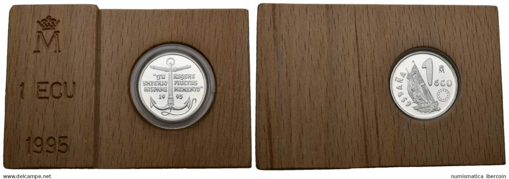 CONTEMPORANEO. 1 Ecu. (Ar. 6,72g/24mm). 1995. La Marina Española. PROOF. 75.000 - Sonstige & Ohne Zuordnung