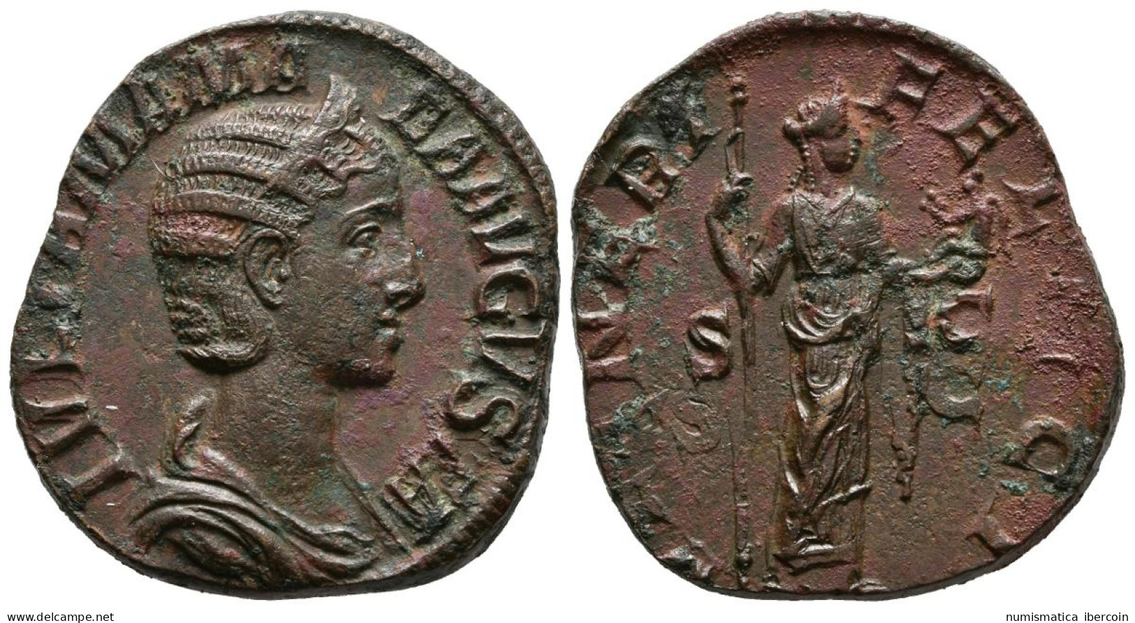 JULIA MAMAEA. Sestercio. (Ae. 16,60g/29mm). 222-235 D.C. Roma. Anv: IVLIA MAMAE - Die Severische Dynastie (193 / 235)