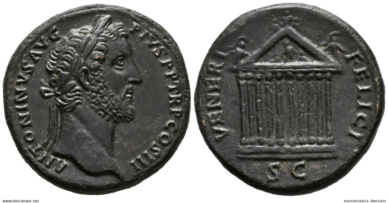 ANTONINO PIO. Sestercio. (Ae. 23,18g/32mm). 140-144 D.C. Roma. Anv: ANTONINVS A - La Dinastia Antonina (96 / 192)