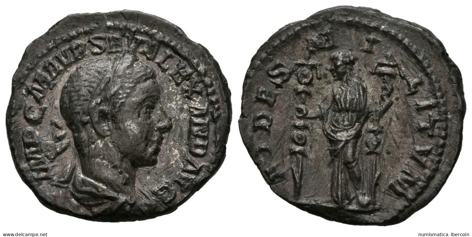 ALEJANDRO SEVERO. Denario. (Ar. 2,75g/20mm). 222-228 D.C. Roma. Anv: IMP C M AV - La Dinastía De Los Severos (193 / 235)