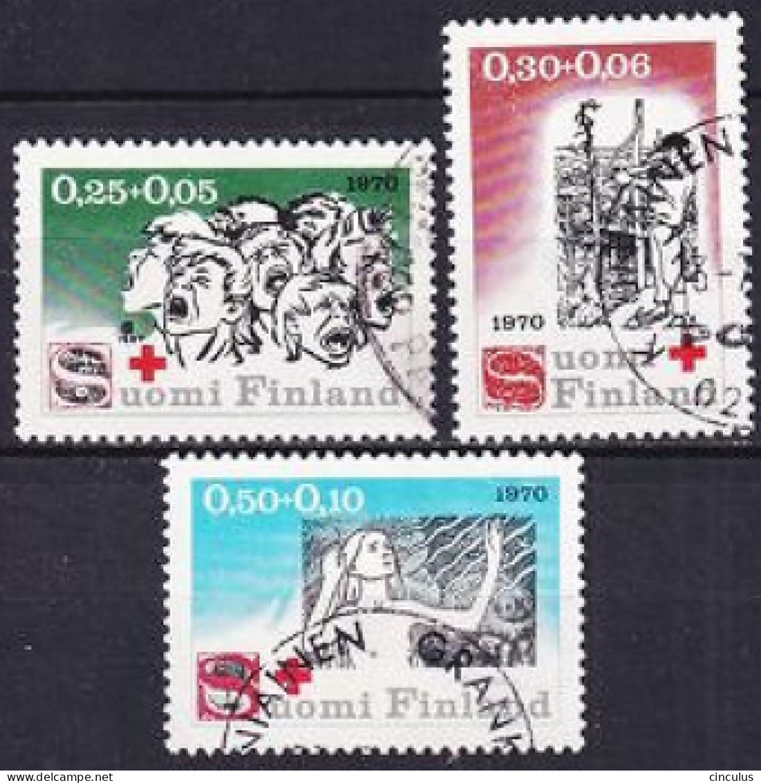 1970. Finland. Red Cross. Used. Mi. Nr. 672-74. - Gebraucht