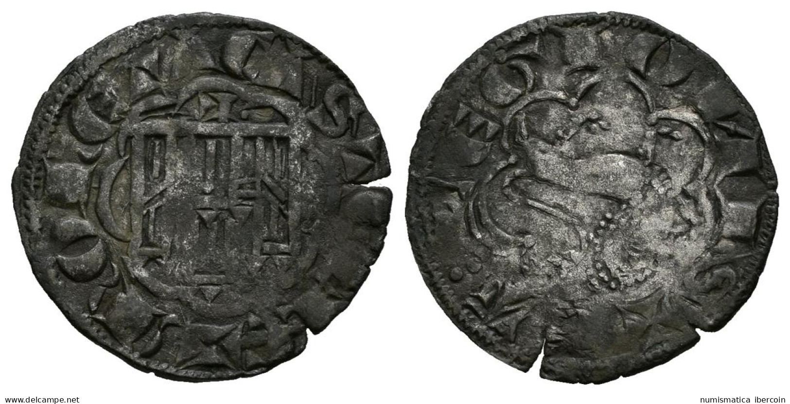 ALFONSO X. Dinero. (1252-1284). León. AB 267. Ve. 0,75g. MBC-. - Eerste Muntslagen