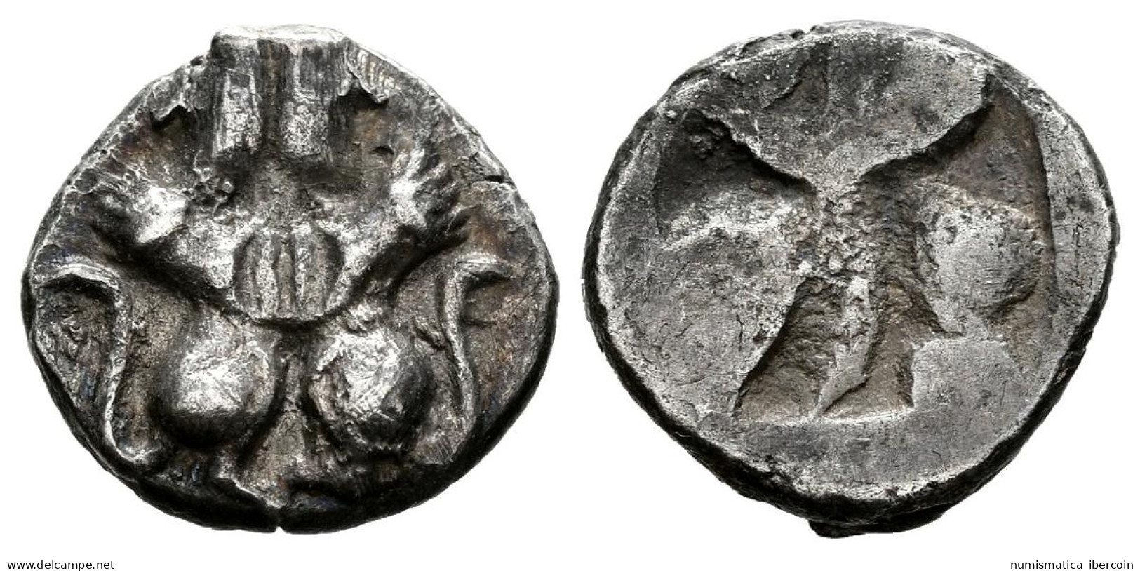 EMPORION (Ampurias, Gerona). Obolo. (Ar. 0,88g/10mm). Siglo V A.C. (ca.). Anv:  - Autres & Non Classés