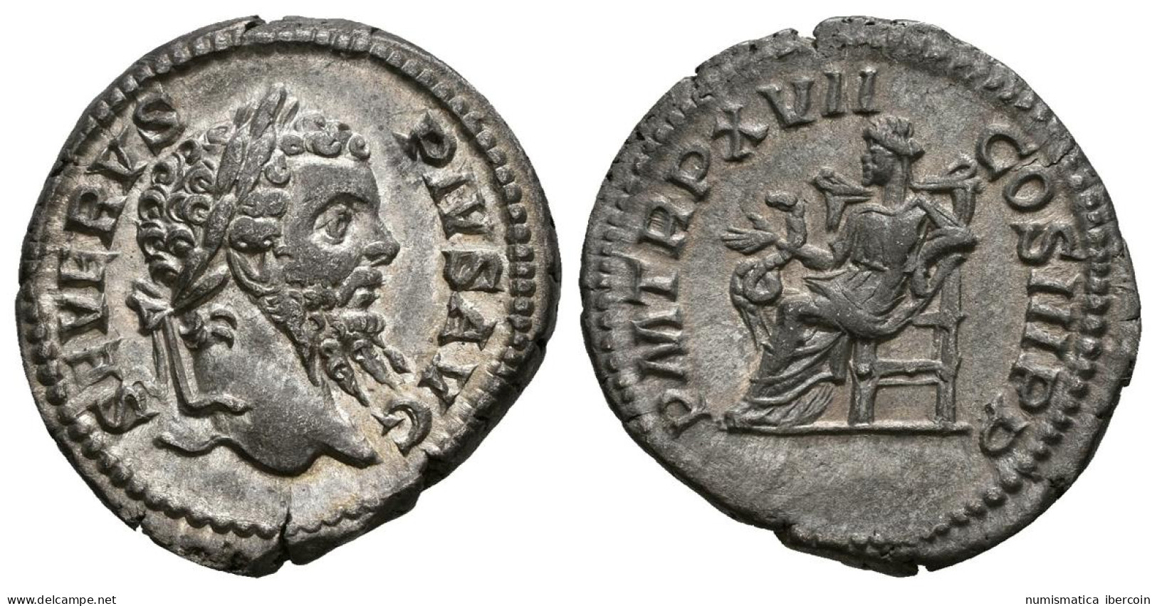 SEPTIMIO SEVERO. Denario. (Ar. 2,73g/20mm). 210 D.C. Roma. (RIC 236). Anv: Cabe - Die Severische Dynastie (193 / 235)