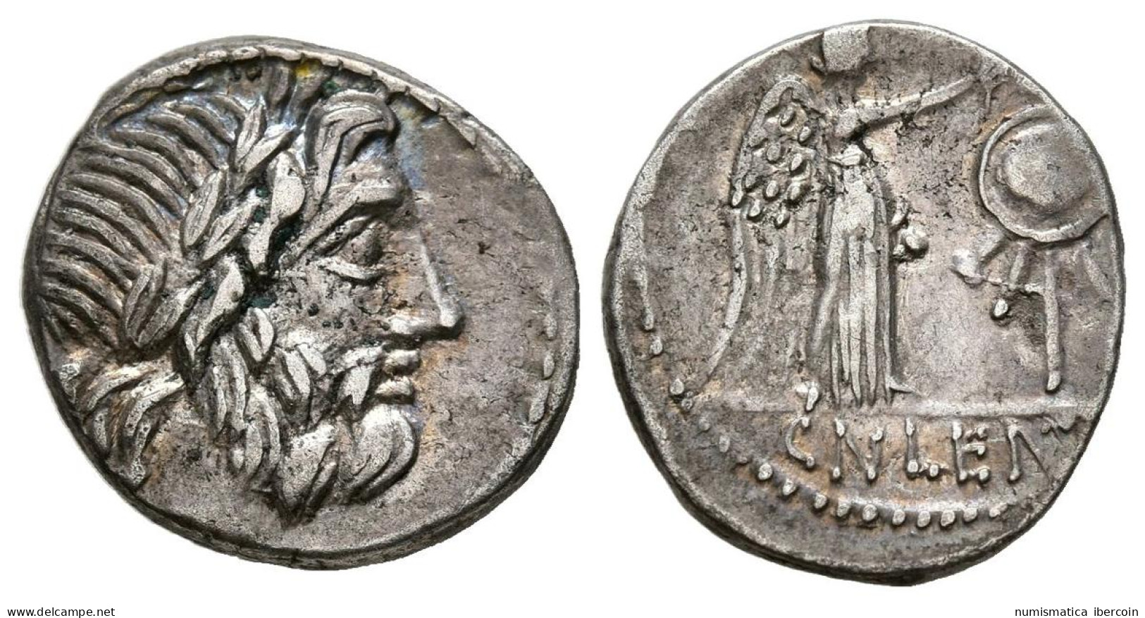 GENS CORNELIA. Quinario. (Ar. 1,96g/14mm). 88 A.C. Roma. (RIC 345/2). Anv: Cabe - Republic (280 BC To 27 BC)