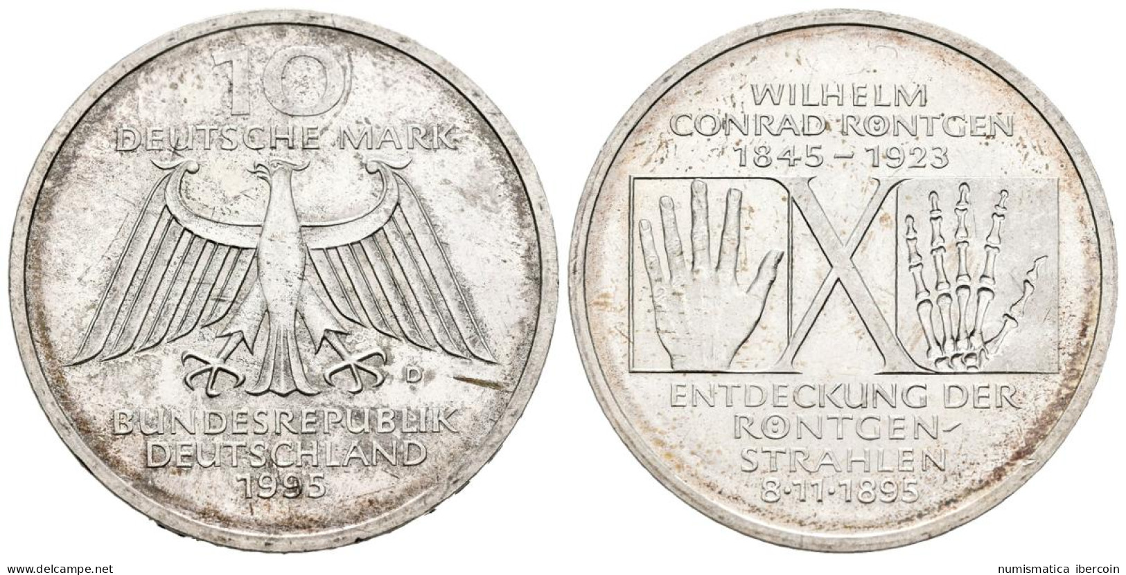 ALEMANIA. 10 Marcos (Ar. 15,46g/33mm). 1995. Munich D. 150  Aniversario Del Nac - Otros & Sin Clasificación