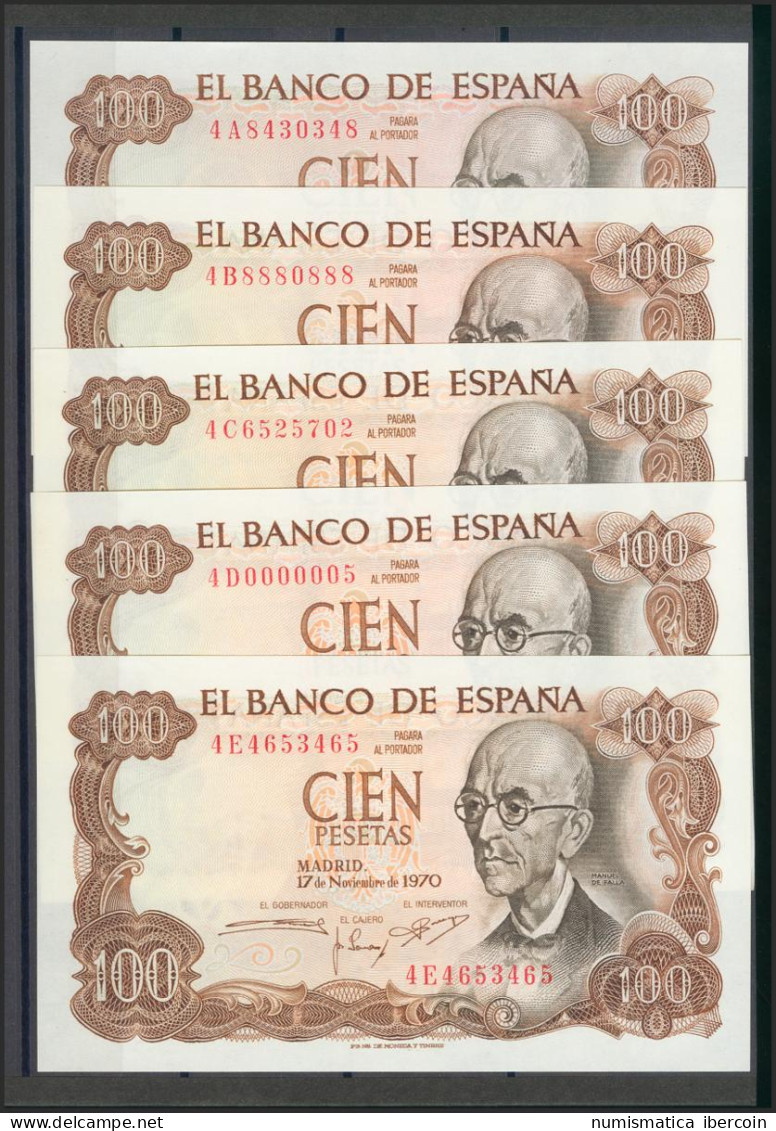 Precioso E Interesante Conjunto De 25 Billetes De 100 Pesetas Emitidos El 17 De - Other & Unclassified