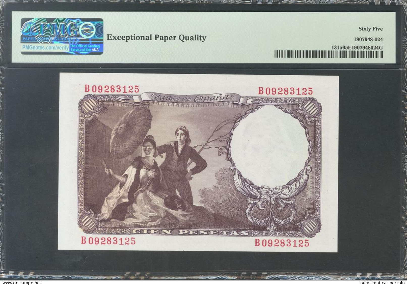 100 Pesetas. 19 De Febrero De 1946. Pareja Correlativa. Serie B. (Edifil 2017:  - Other & Unclassified