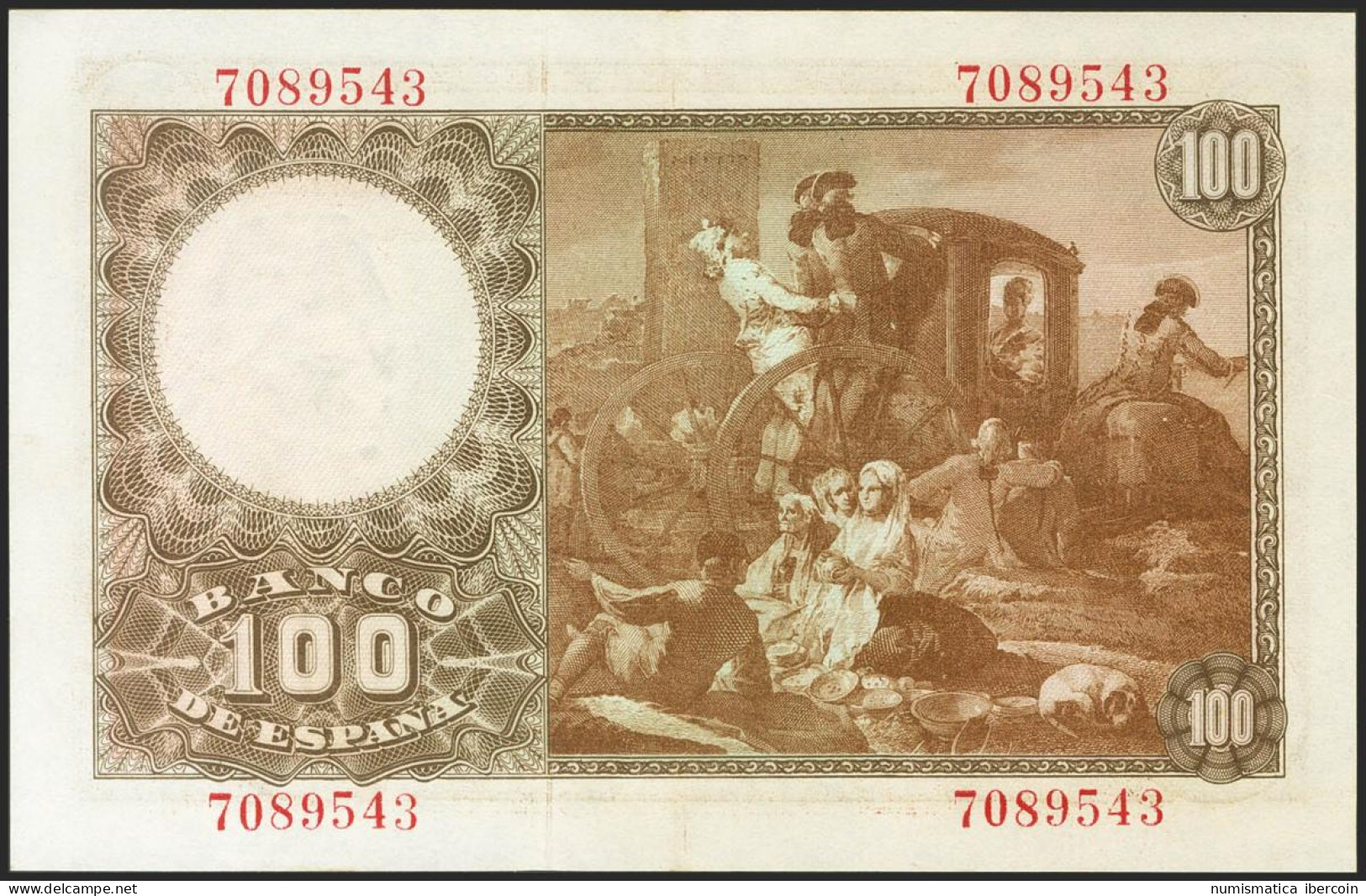 100 Pesetas. 2 De Mayo De 1948. Sin Serie. (Edifil 2021: 456). Conserva Gran Pa - Sonstige & Ohne Zuordnung