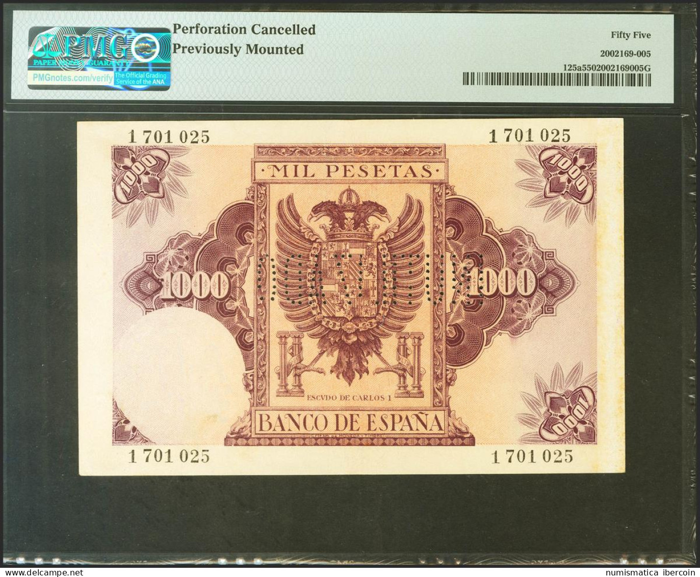 1000 Pesetas. 21 De Octubre De 1940. INUTILIZADO, En Perforación. Sin Serie. (E - Autres & Non Classés