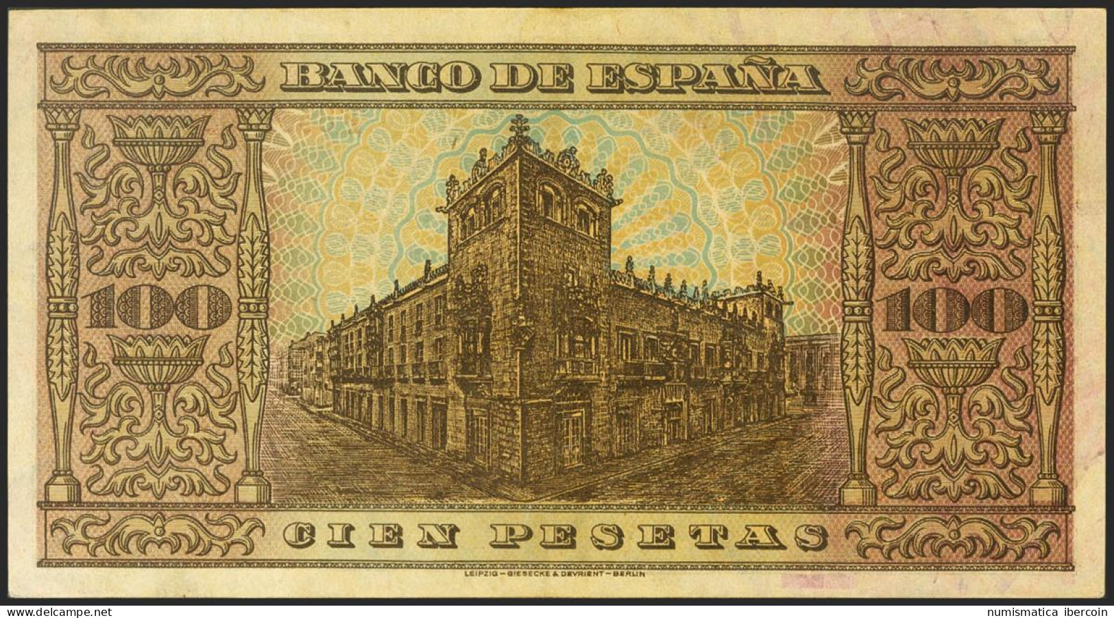 100 Pesetas. 20 De Mayo De 1938. Serie F. (Edifil 2021: 432a). Conserva Gran Pa - Otros & Sin Clasificación