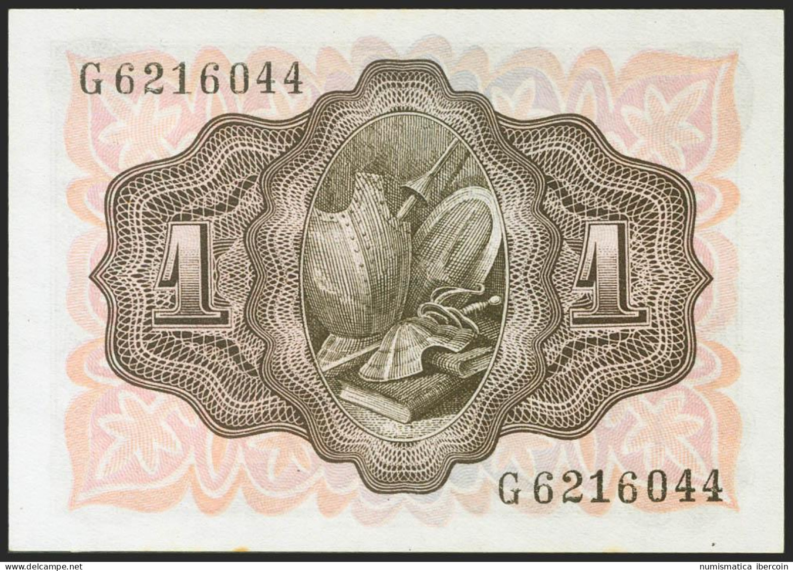 1 Peseta. 19 De Noviembre De 1951. Serie G. (Edifil 2021: 461a). Apresto Origin - Autres & Non Classés