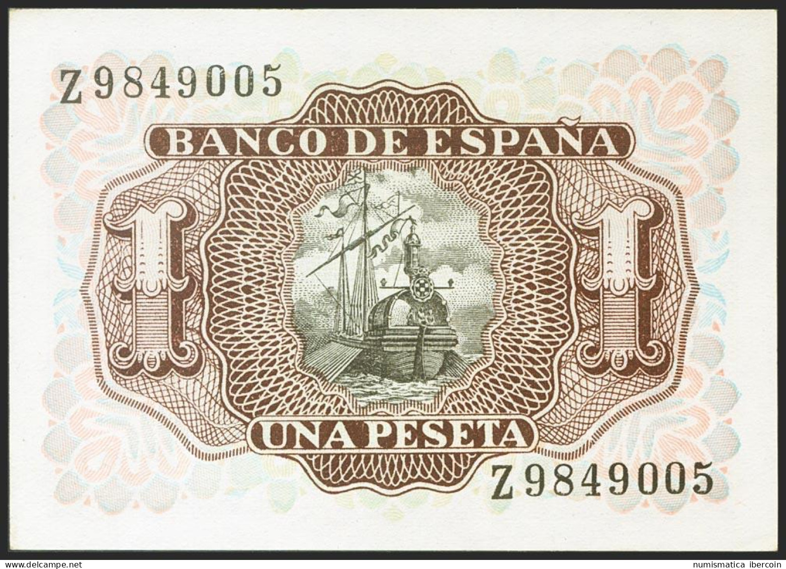 1 Peseta. 22 De Julio De 1953. Serie Z. (Edifil 2021: 465a). Apresto Original.  - Andere & Zonder Classificatie