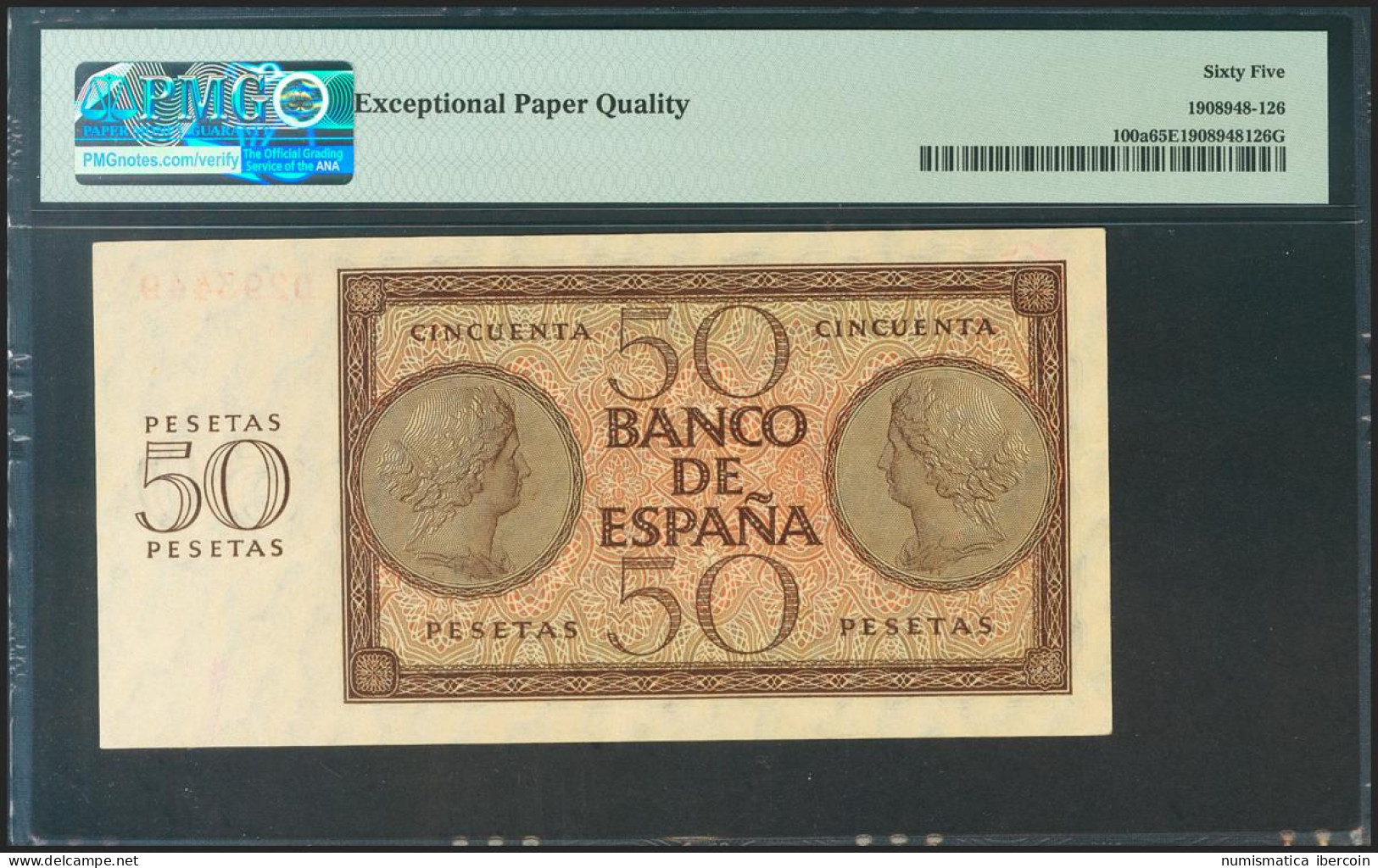 50 Pesetas. 21 De Noviembre De 1936. Serie D. (Edifil 2021: 420a, Pick: 100a).  - Andere & Zonder Classificatie