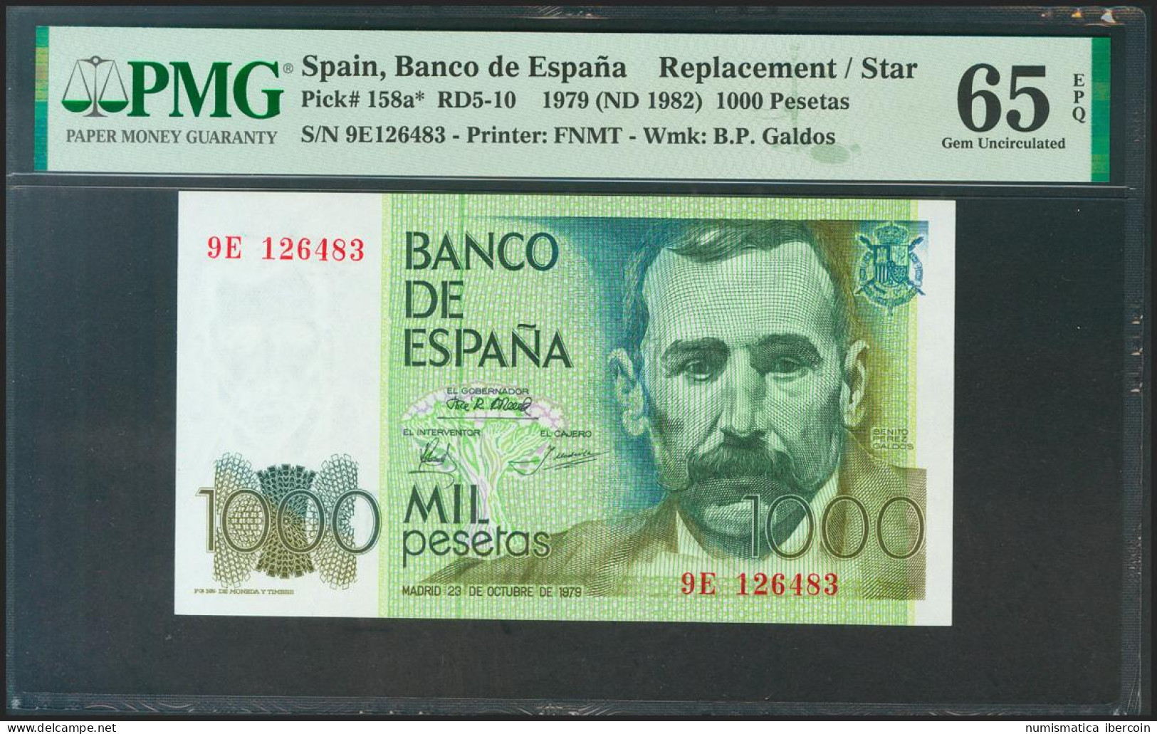 1000 Pesetas. 23 De Octubre De 1979. Serie Especial 9E. (Edifil 2021: 477b, Pic - Other & Unclassified