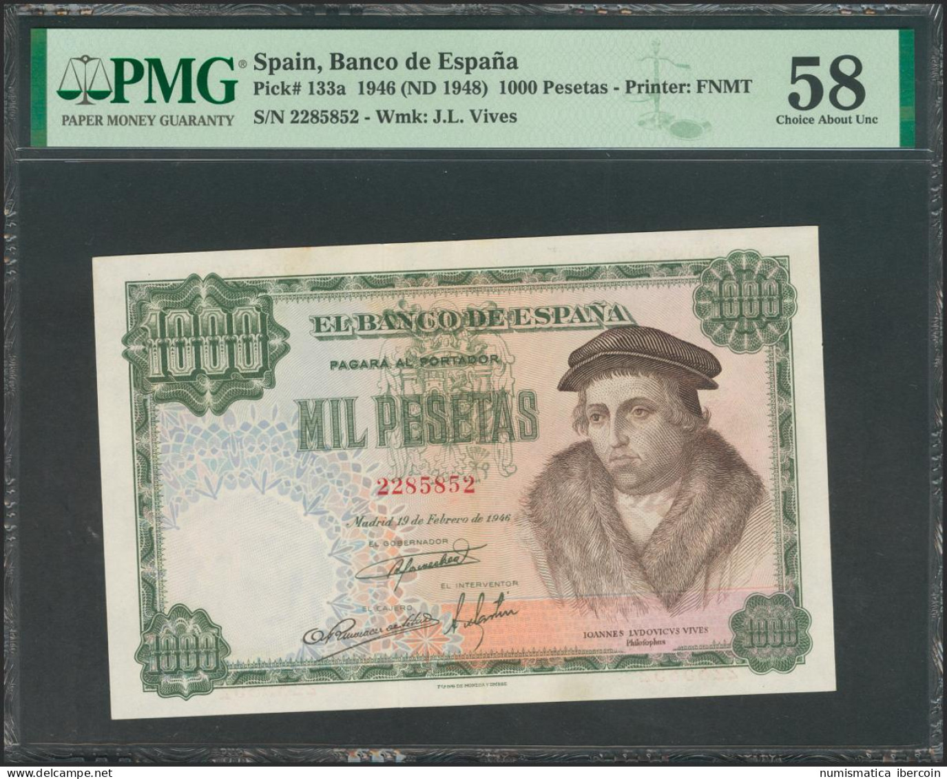 1000 Pesetas. 19 De Febrero De 1946. Sin Serie. (Edifil 2017: 453). Rarísimo En - Otros & Sin Clasificación