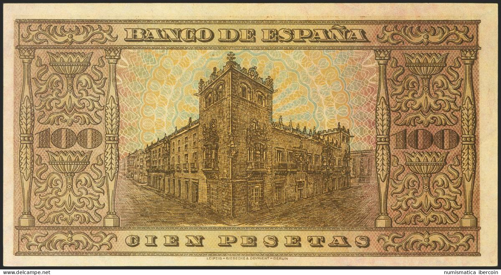 100 Pesetas. 20 De Mayo De 1938. Serie D. (Edifil 2021: 432a). Conserva Gran Pa - Otros & Sin Clasificación