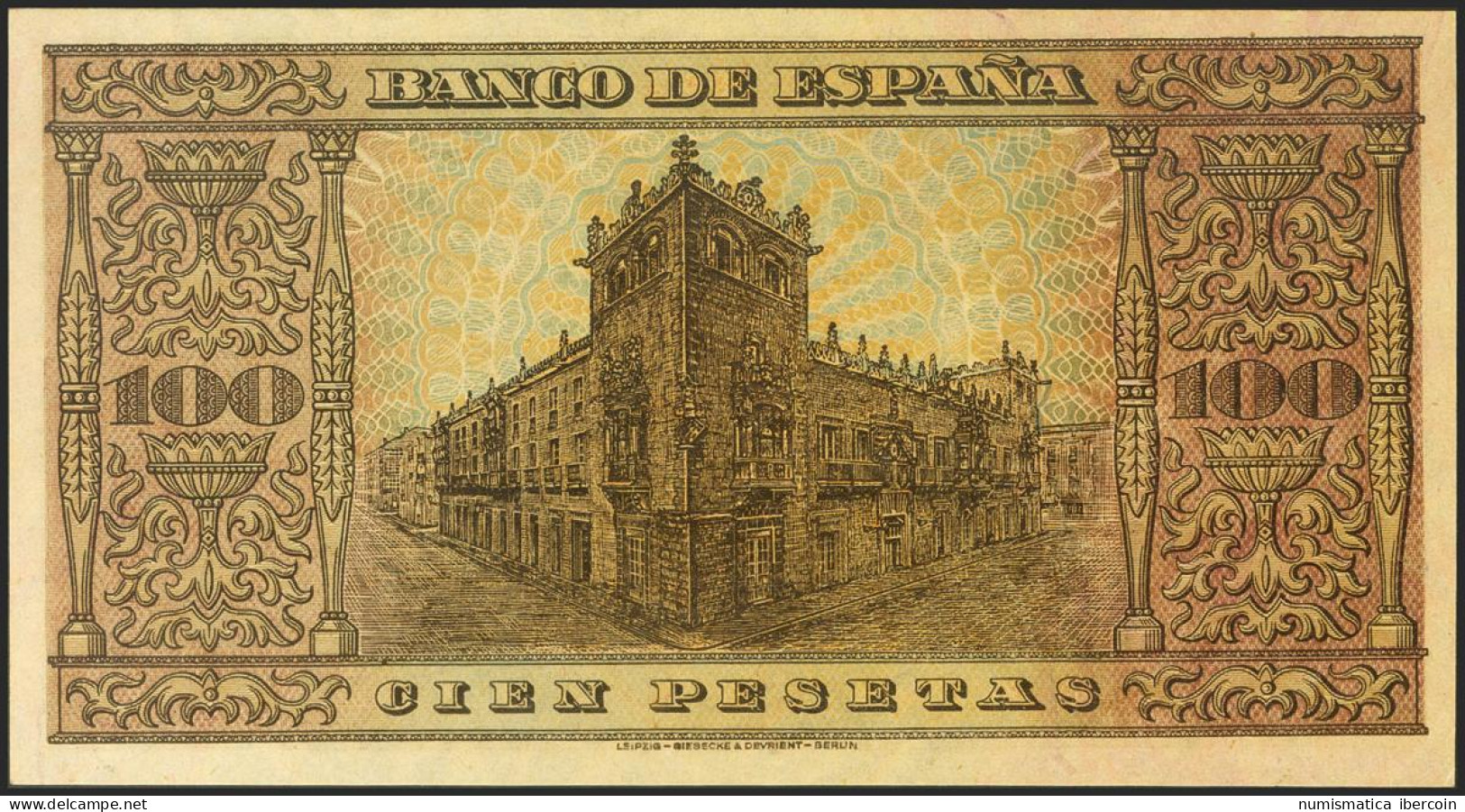 100 Pesetas. 20 De Mayo De 1938. Serie C. (Edifil 2021: 432a). Conserva Gran Pa - Otros & Sin Clasificación