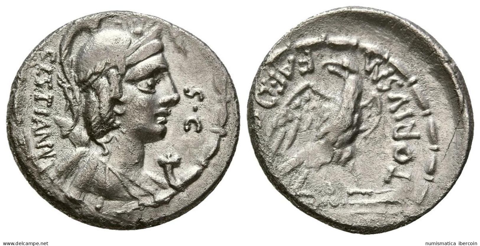 GENS PLAETORIA. Denario. (Ar. 3,71g/18mm). 67 A.C. Roma. (Crawford 409/1; FFC 6 - Röm. Republik (-280 / -27)