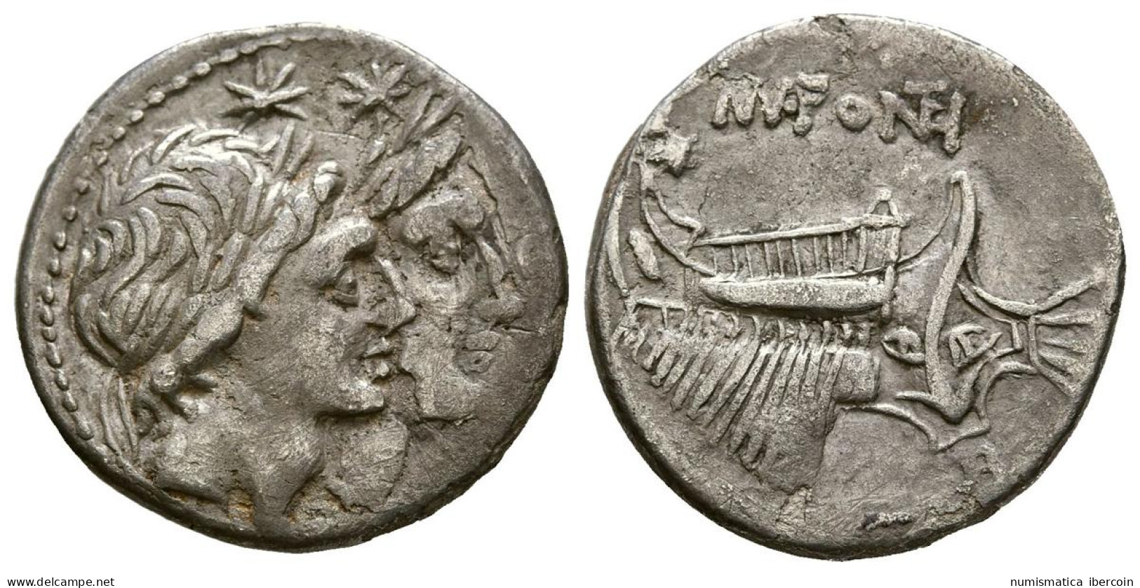 GENS FONTEIA. Denario. (Ar. 3,76g/19mm). 114-113 A.C. Roma. (Crawford 307/1b; F - República (-280 / -27)