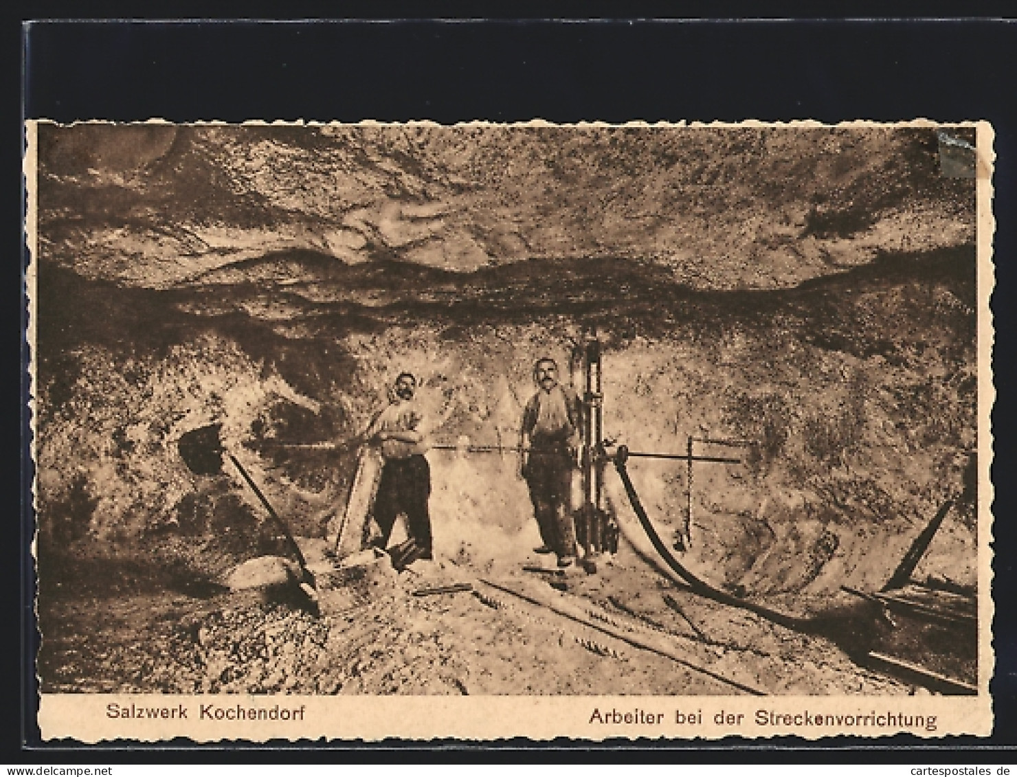 AK Kochendorf, Arbeiter Bei Der Streckenvorrichtung Im Salzwerk  - Mines