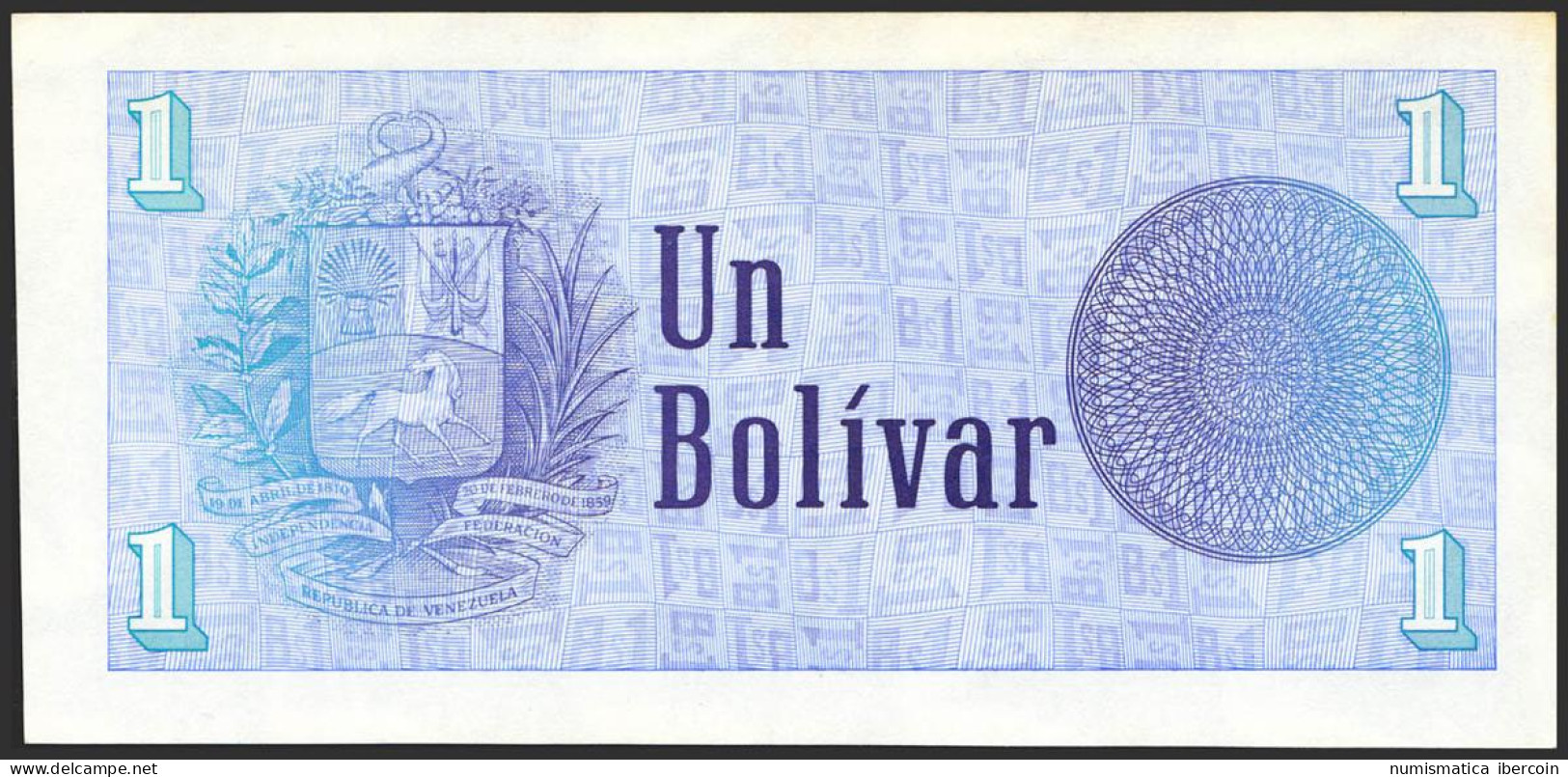 VENEZUELA. 1 Bolívar. 5 De Octubre De 1989. Signatures: Pedro R. Tirico Hijo An - Andere & Zonder Classificatie