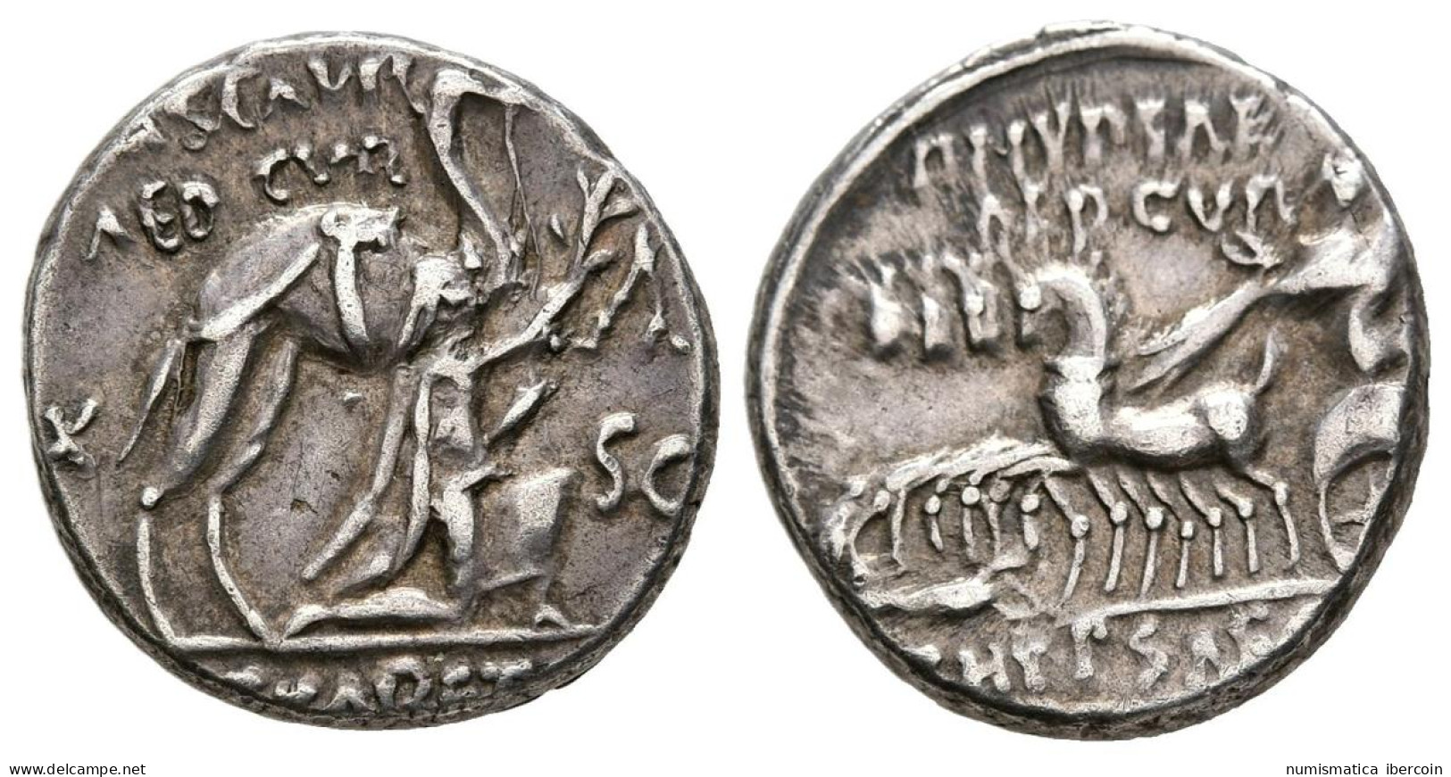 GENS AEMILIA. Denario. (Ar. 3,96g/17mm). 58 A.C. Roma. (FFC 123; Crawford 422/1 - Republic (280 BC To 27 BC)