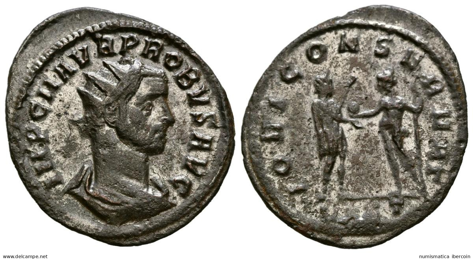 PROBO. Antoniniano. (Ae. 3,30g/25mm). 276 D.C. Ticinum. (RIC 386). Anv: Busto R - The Military Crisis (235 AD To 284 AD)